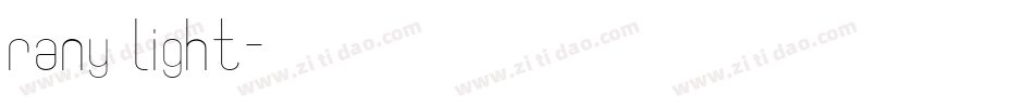 rany light字体转换